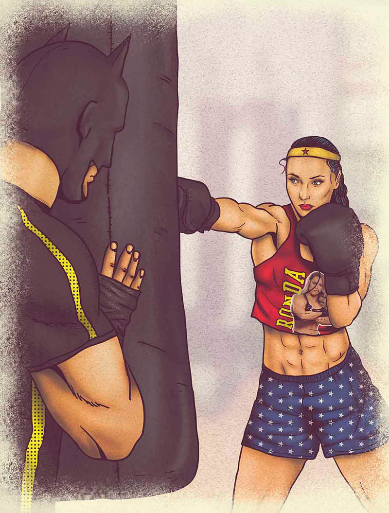Wonderwoman boxing